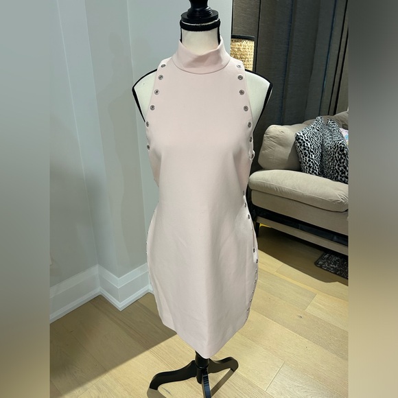 NWT Cinq A Sept Women’s Size 8 Ava Sleeveless Gromment Mock Neck Dress - Picture 2 of 6